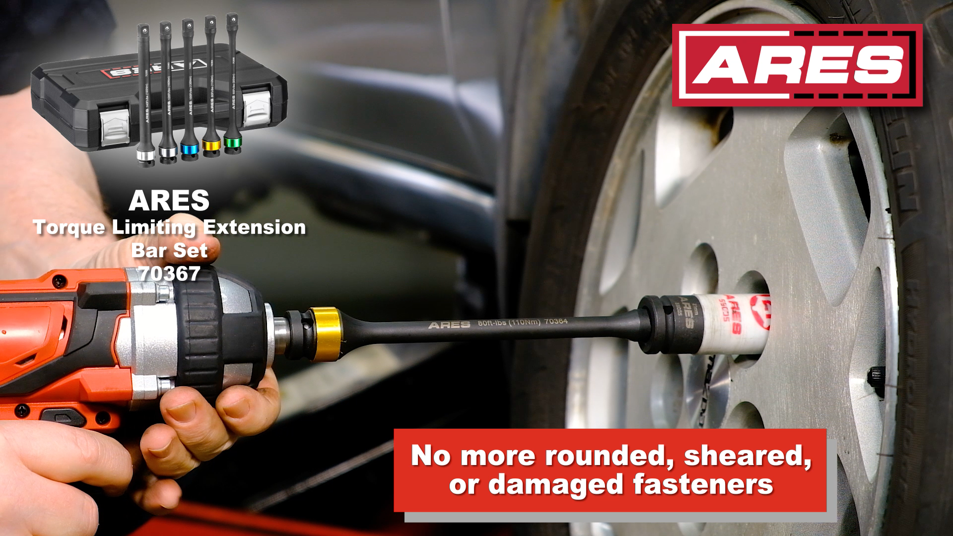 ARES 70367 - Torque Limiting Extension Bar Set - Chrome Moly 1/2