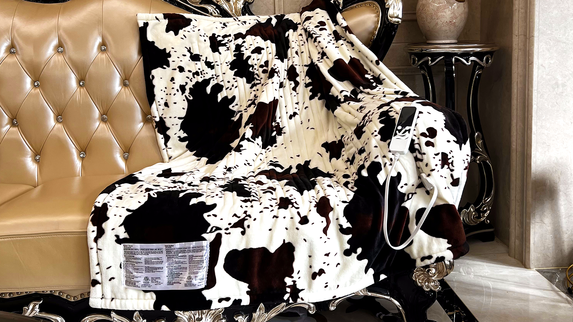 Amazon.com: Cow Print Heated Electric Blanket 60