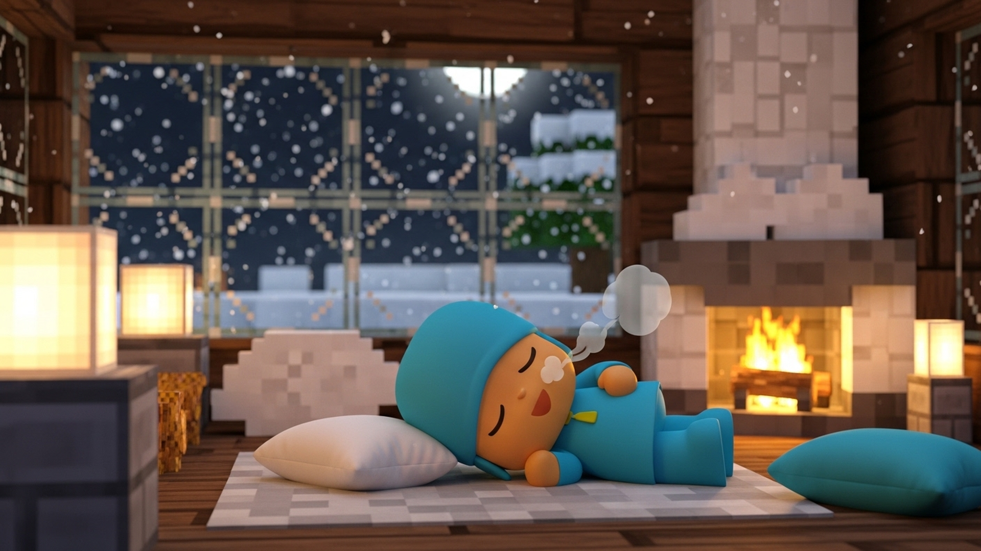 Calm Screen Calm craft Glow: Sleeping Pocoyo – 4K Relaxing Screensaver with Soft ...