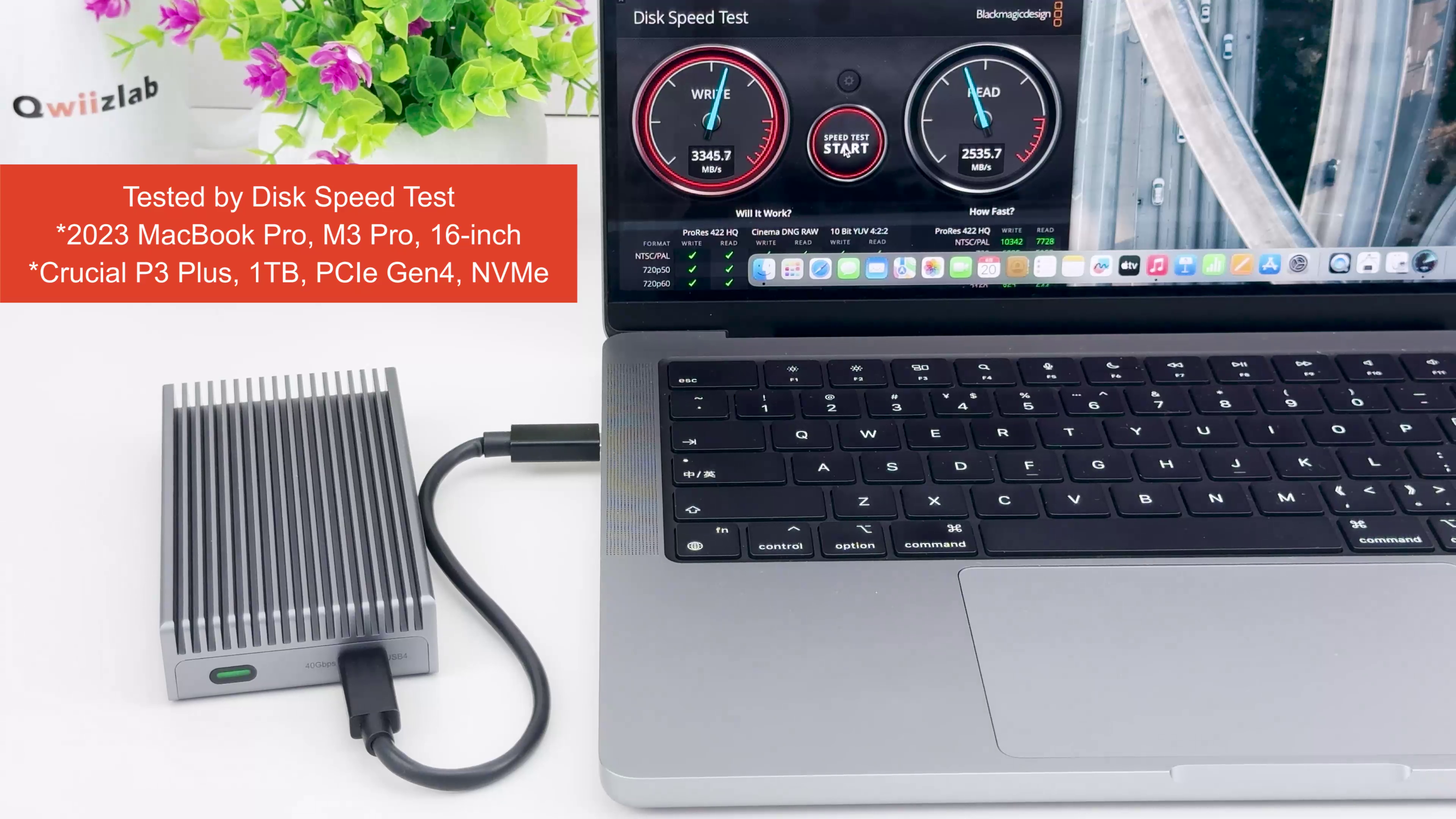 Amazon.com: Qwiizlab Fanless 40Gbps USB4 Thunderbolt External SSD