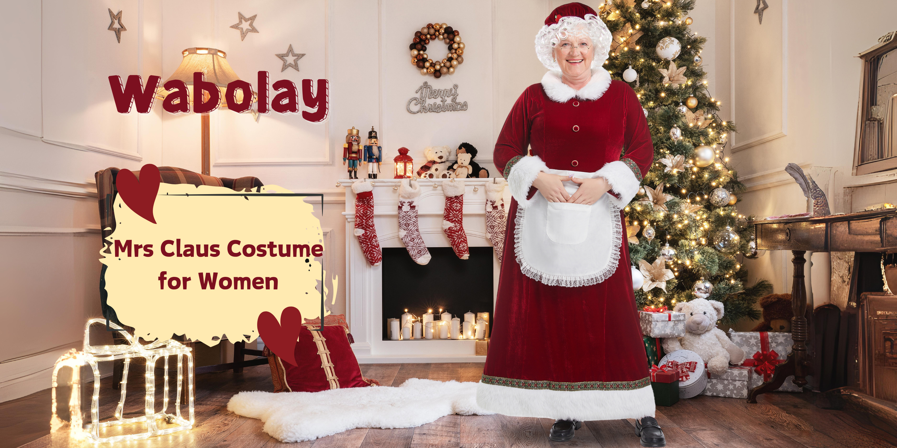 mrs claus long dress Mrs. Claus Premium Gold Trimmed Adult Costume
