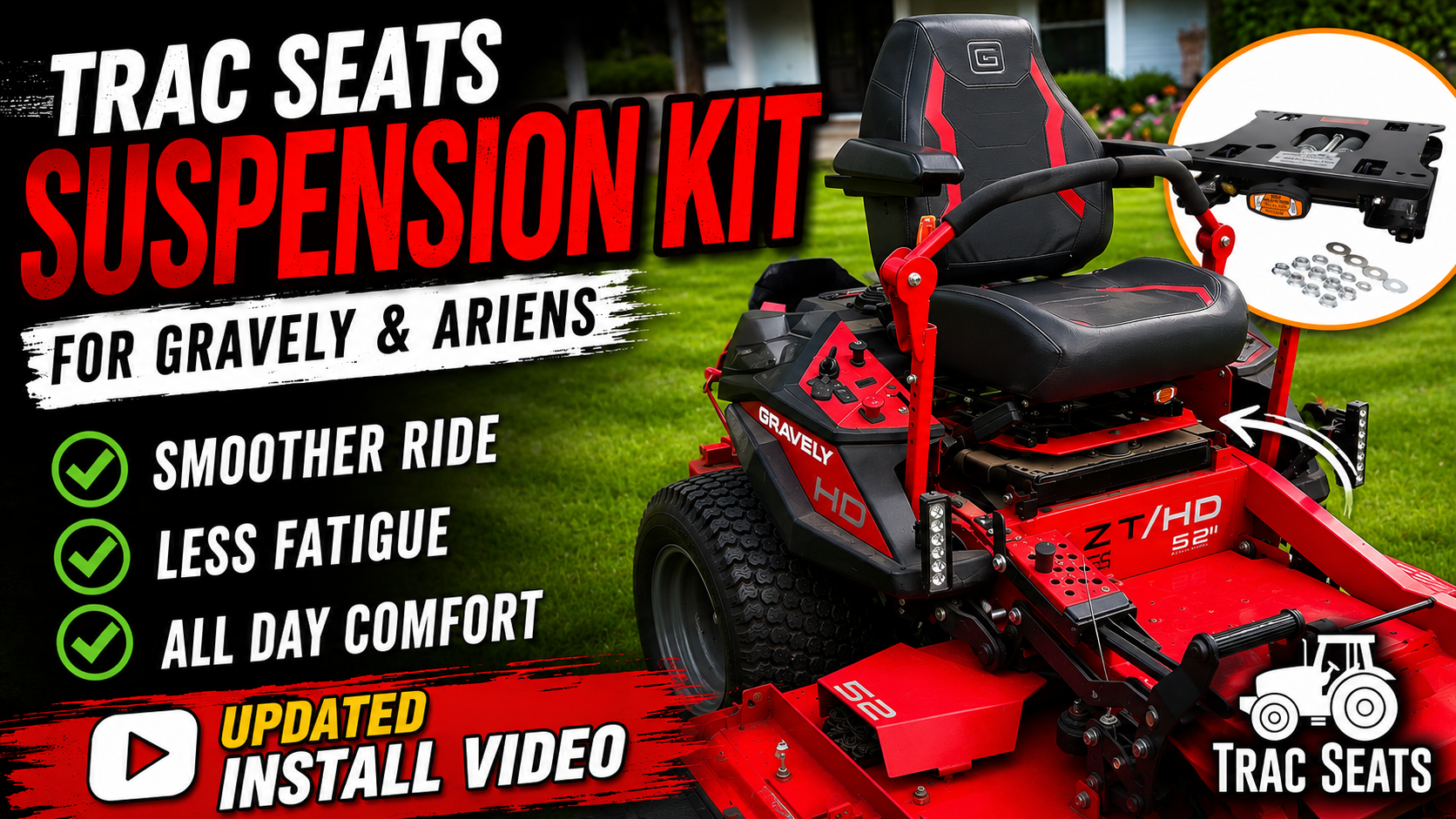 Amazon.com: TRAC SEATS MADE IN THE USA Seat Suspension Kit for