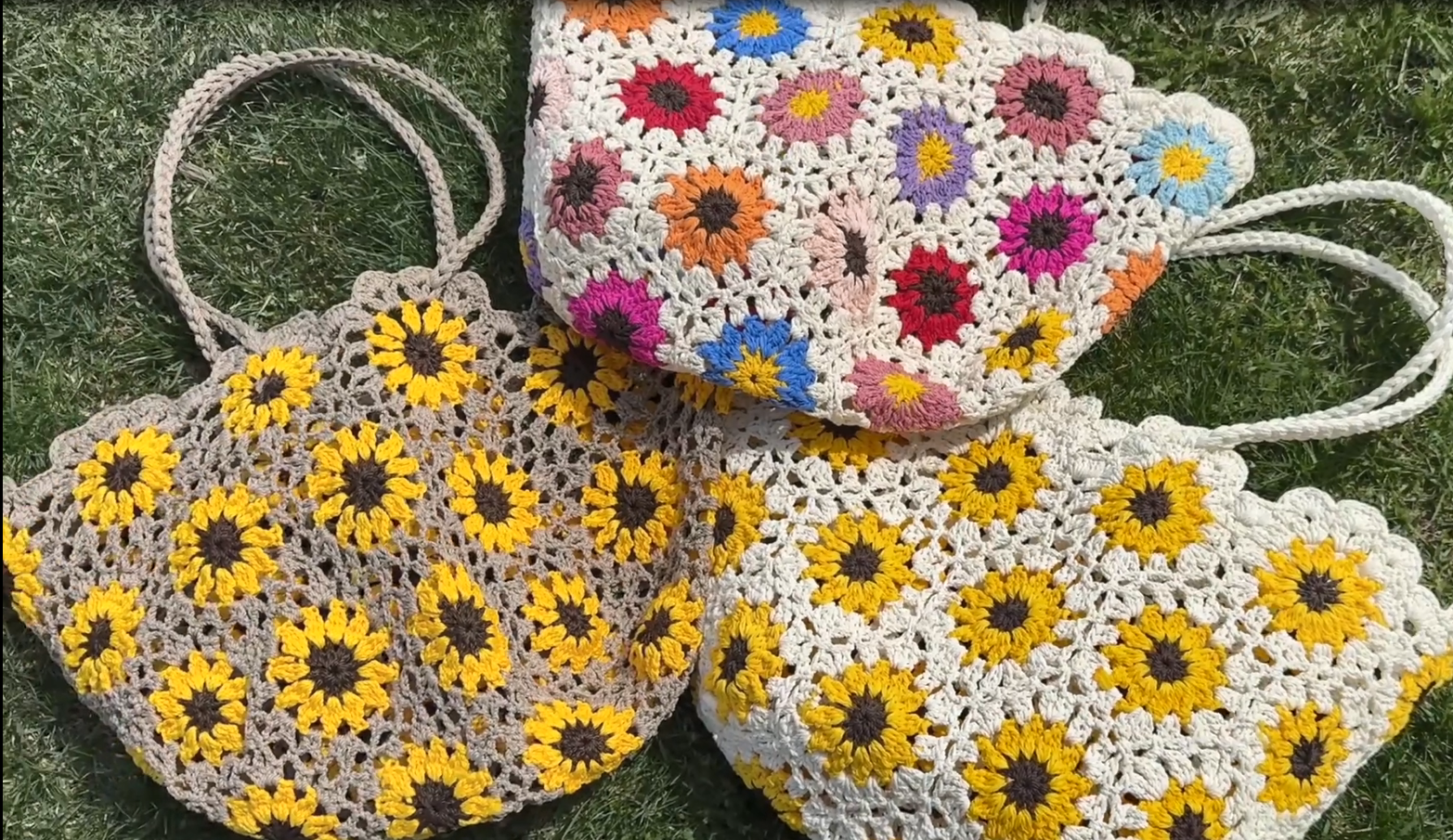 Bolso de Playa de Paja Floral para Mujer miniatura 7