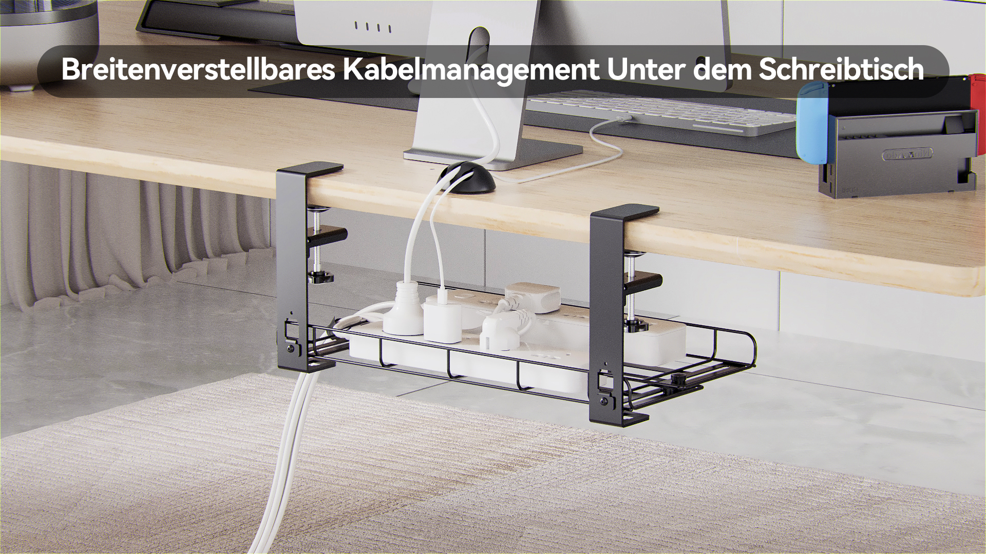 Kabelmanagement Unter Dem Schreibtisch - Ordnung Für Deine Kabel Ohne Bohren