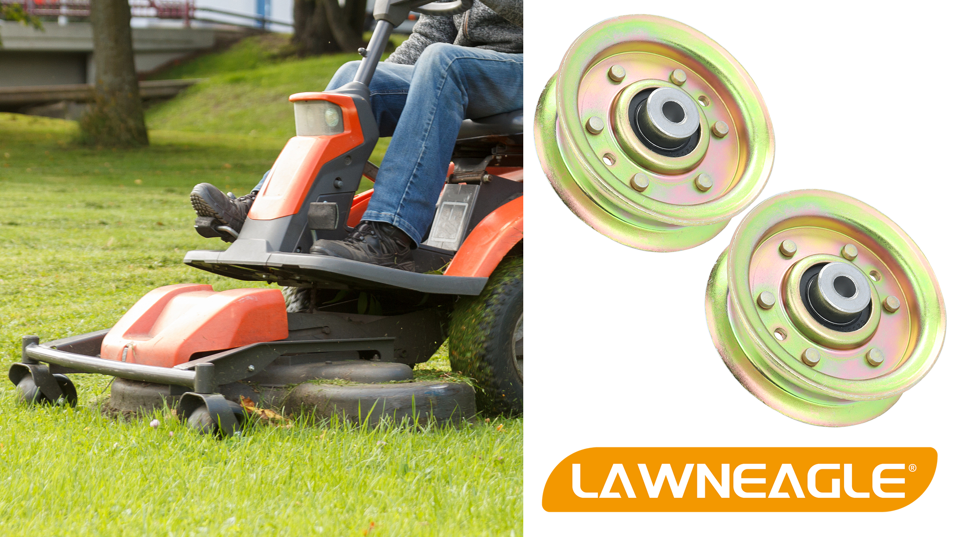 Amazon.com : LAWNEAGLE 2 Pack 131494 Idler Pulley Craftsman