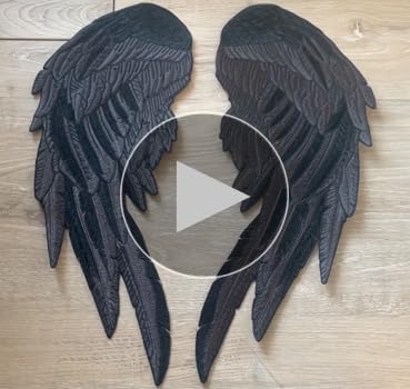 Amazon.com: Midnight Black Angel Wings Embroidered Patches