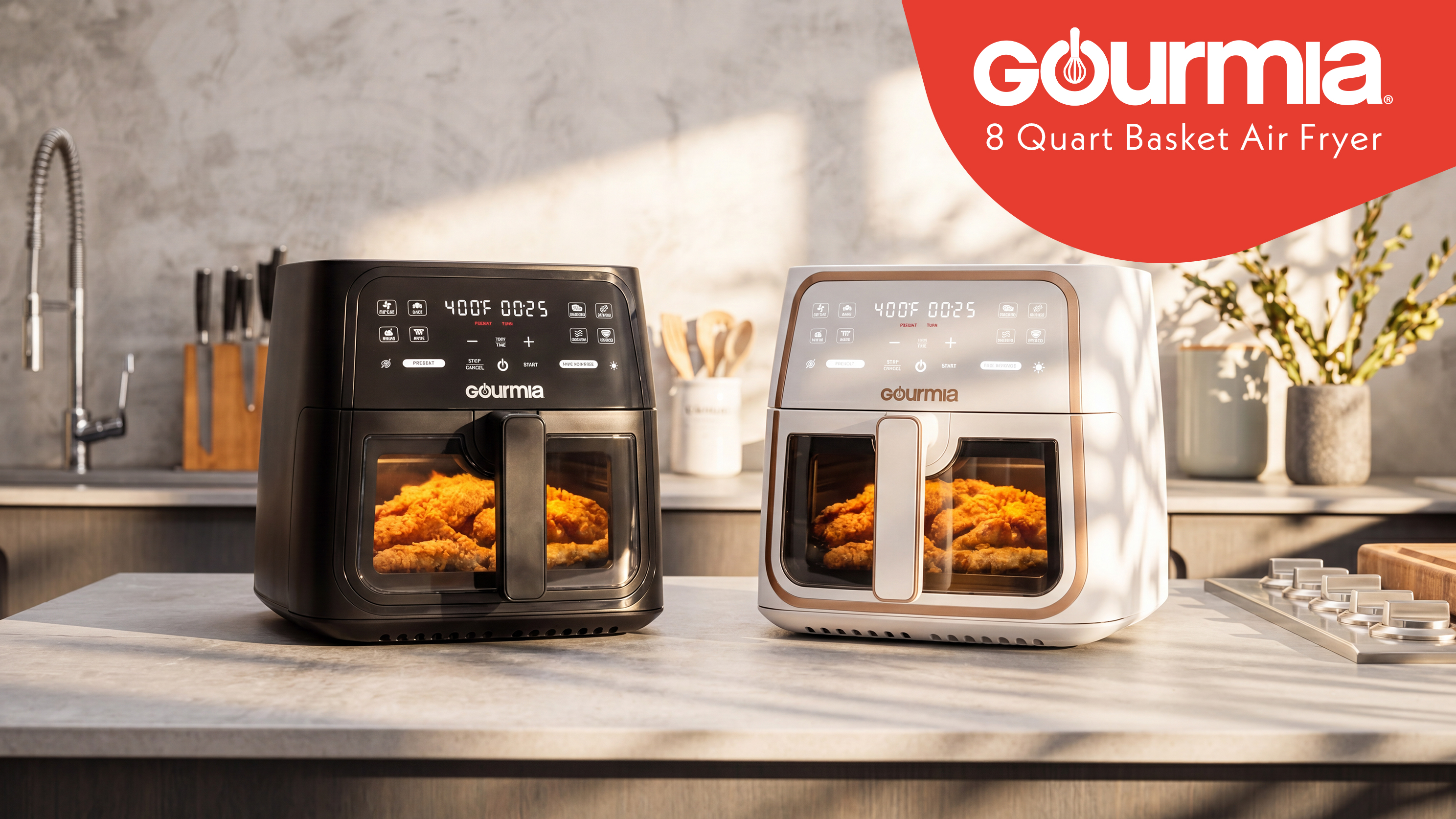 Amazon.com: Gourmia 8 Qt Air Fryer, 8 Presets with Digital Display