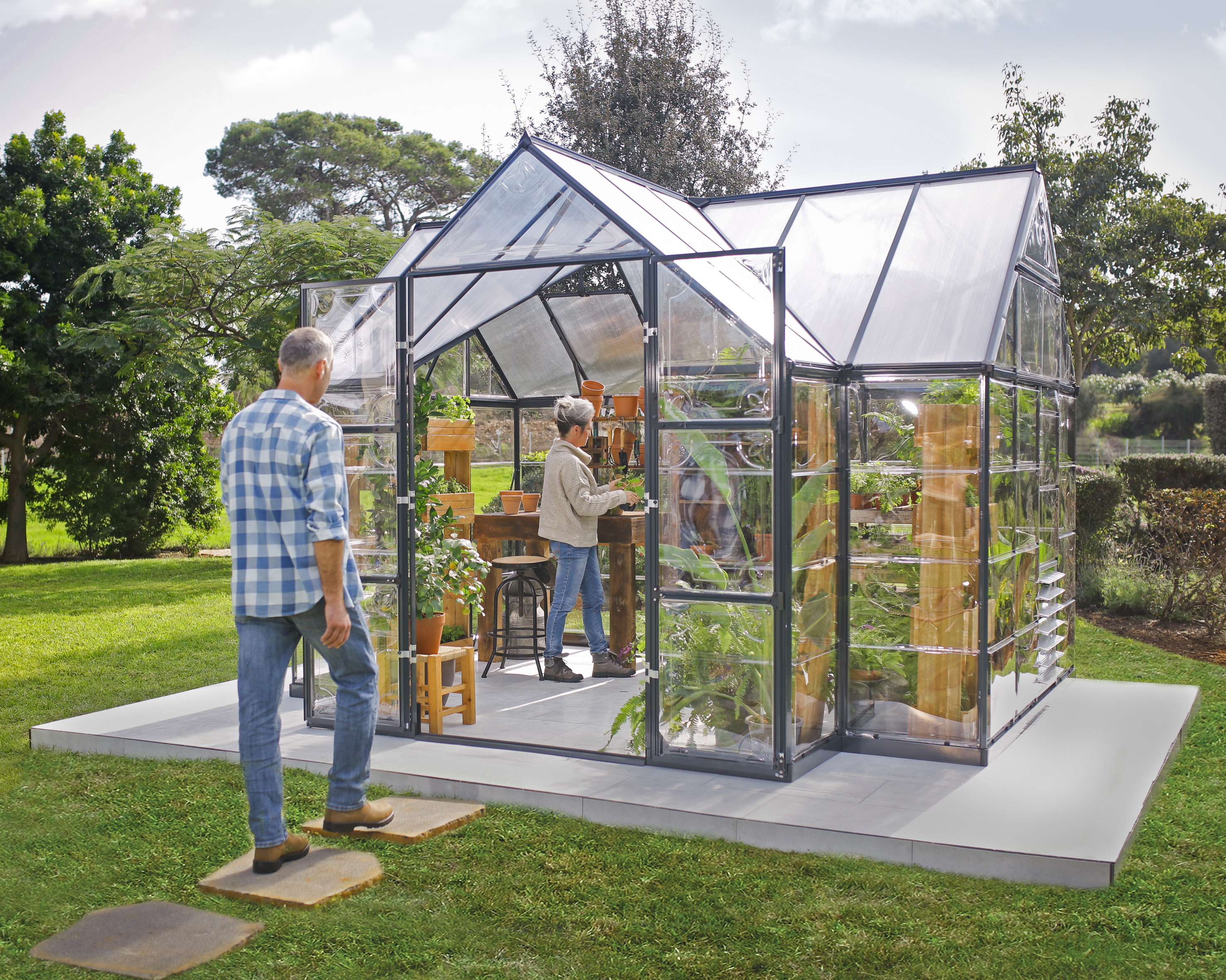 Amazon.com: Palram - Canopia 12x10 Garden Solarium Greenhouse, UV