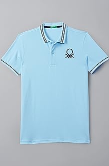 United Colors of Benetton Boy's Cotton Regular Fit Polo T-Shirt