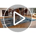 Carvapet 8x10 Area Rugs for Living Room Bedroom, Washable Modern Boho Large Carpet, Low Pile, Non Slip, Foldable, Soft Area Rug with Rubber Backing (8 x 10 Feet, Dark Blue)