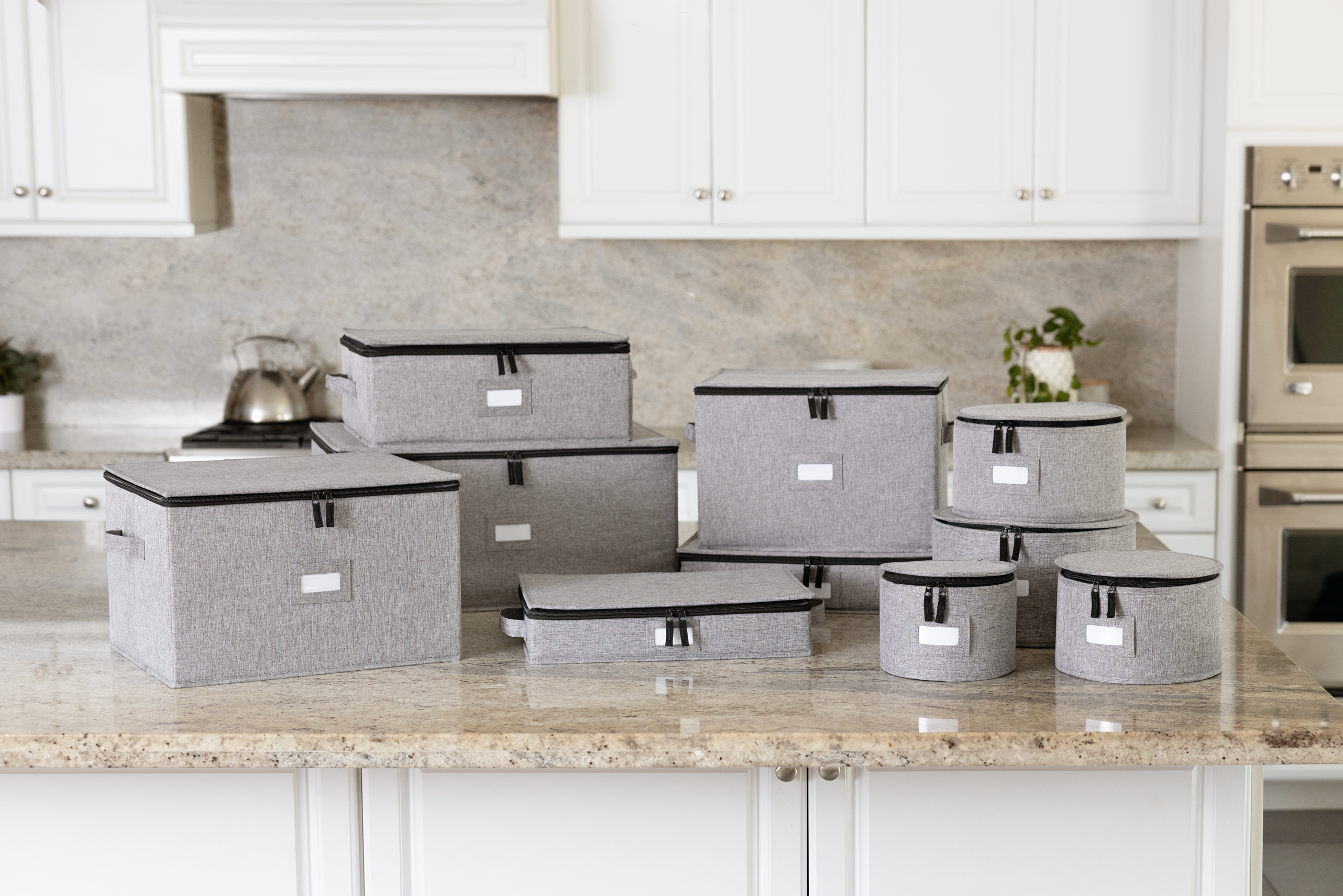 thumbnail: Hard Shell Opbergdoos Voor Wijnglazen – 12 Stuks, Gewatteerd En Stapelbaar, 40x33x25 Cm (16x13x10 Inch)