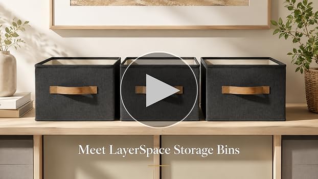 Amazon.com - LayerSpace 3 Pack Fabric Storage Bins for Shelves