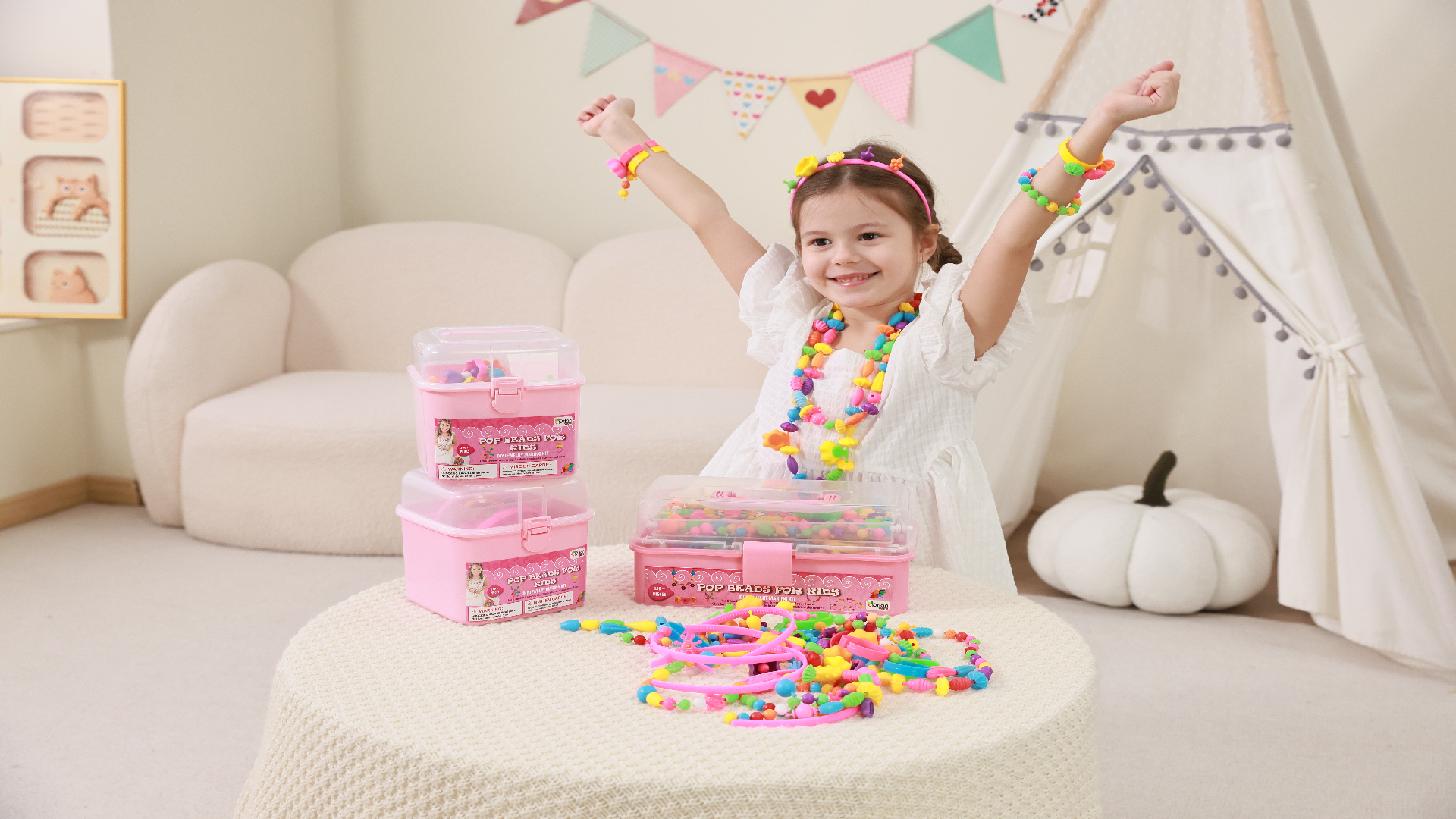 Amazon.com: Orian Pop Beads Jewelry Making Kit for Girls, 550+