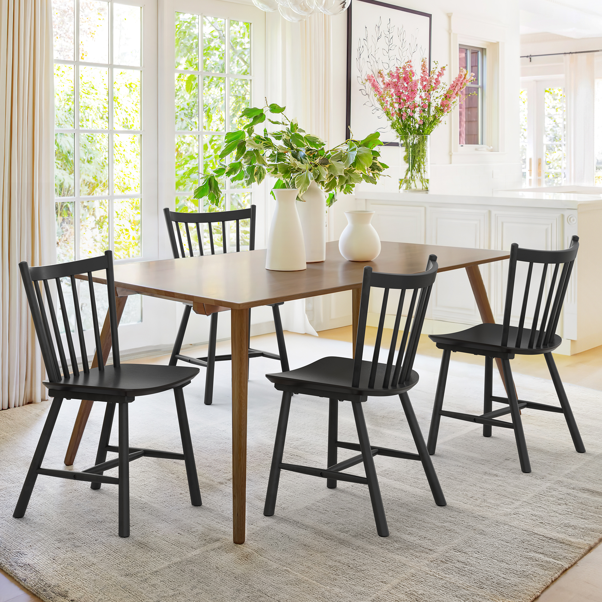 Amazon.com - LUE BONA Upgraded Dining Chairs Set of 6, Farmhouse