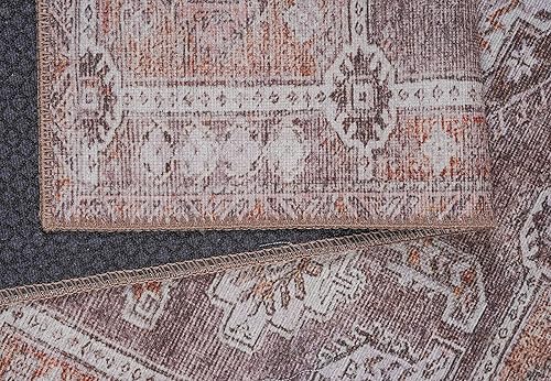 Miniatura 7 de Adiva Rugs Alfombra cuadrada lavable a máquina de 5 x 5 pies con parte trasera antideslizante para sala de estar, dormitorio, cuarto de baño,