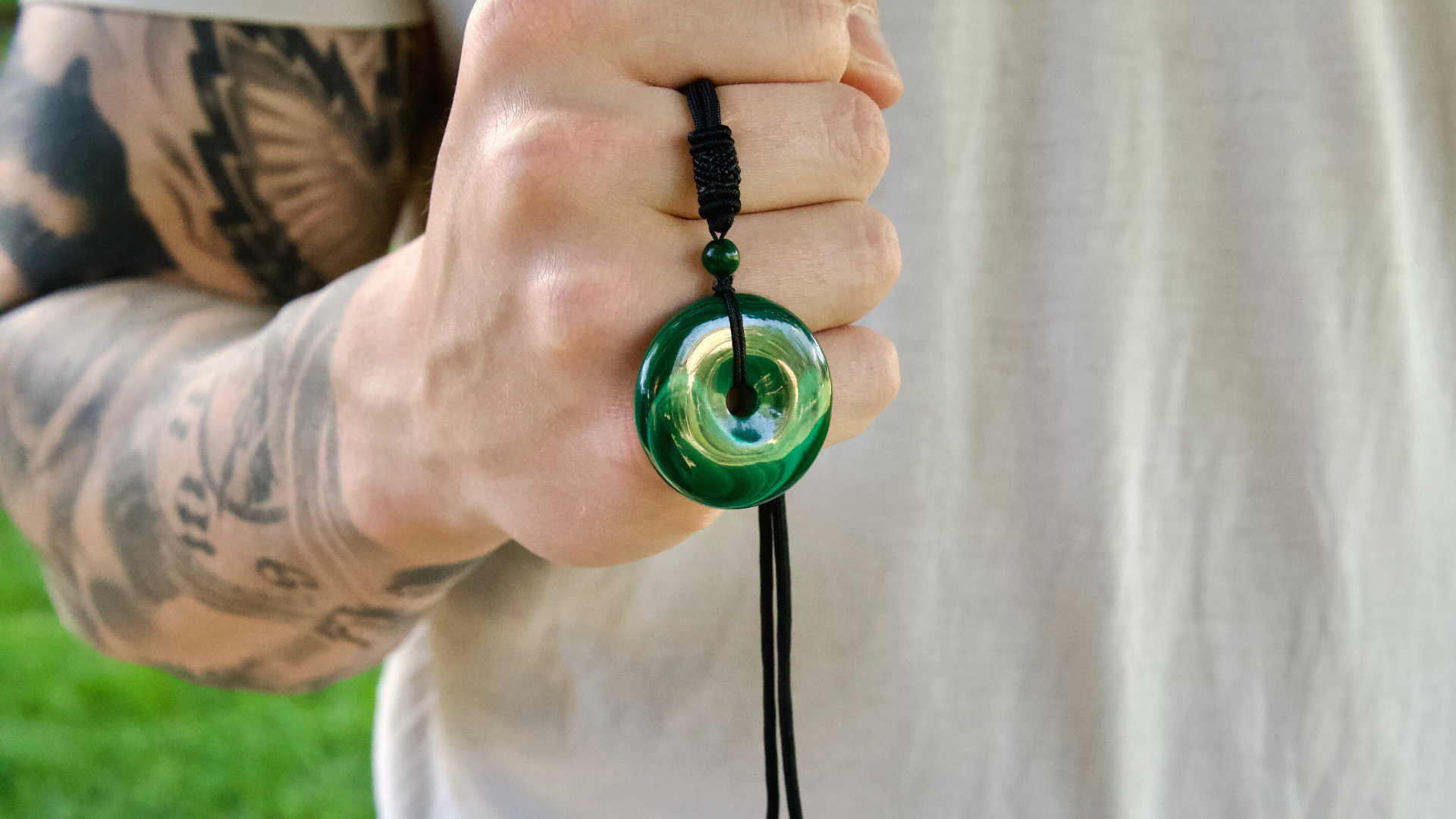 Alaigra Malachite Necklace Green Crystal Pendant | Reiki Spiritual