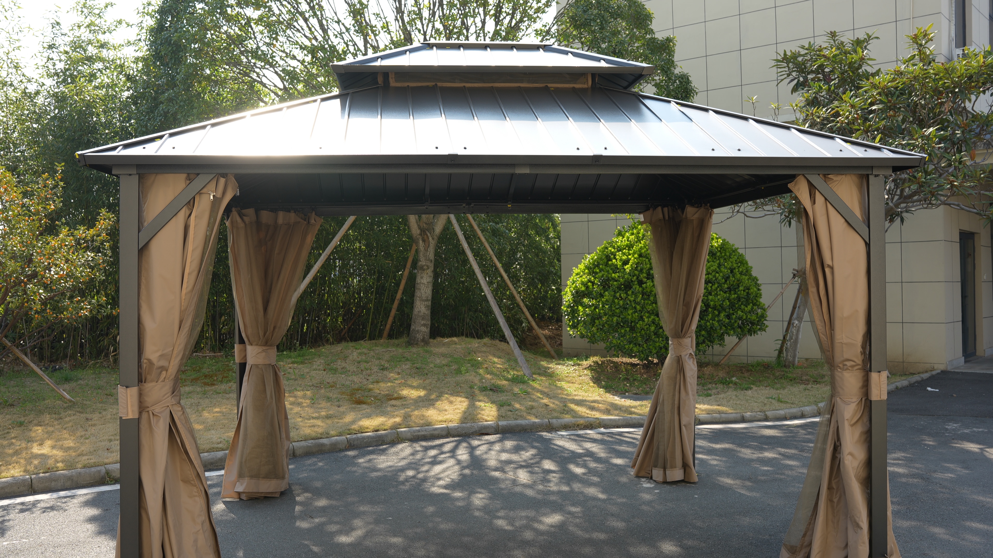 Amazon.com : SOLUMIA 10'x12' Hardtop Gazebo, Galvanized Steel
