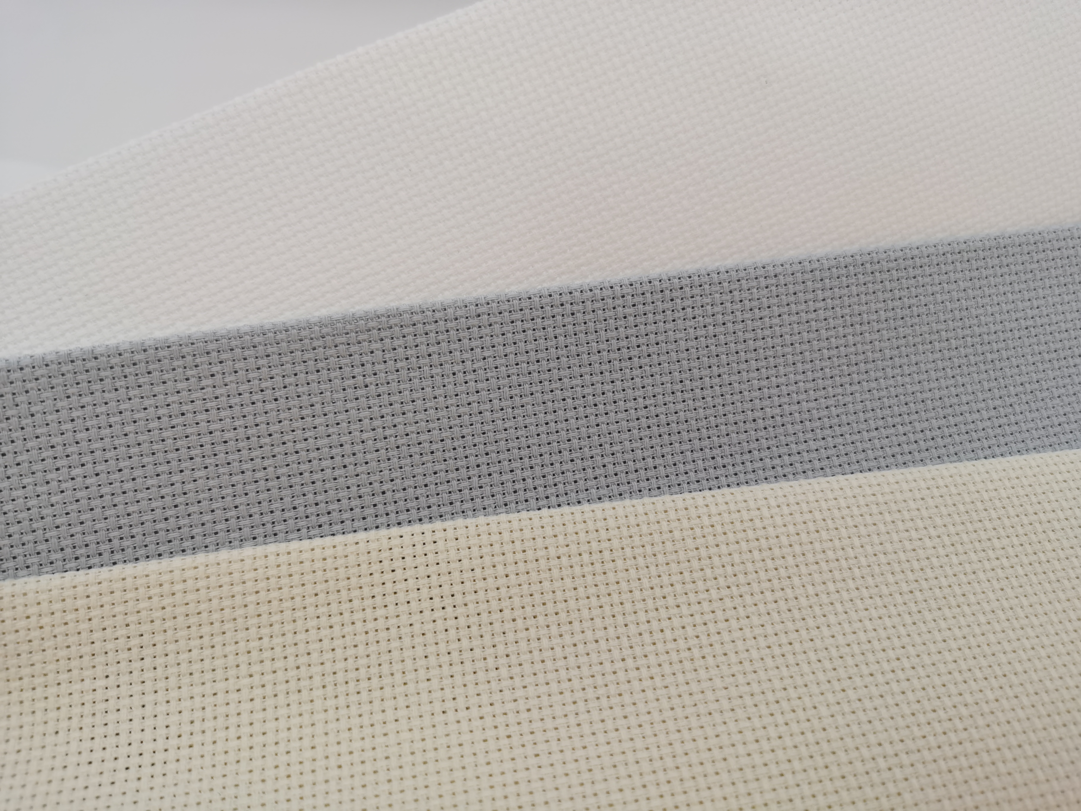 Image of KCS 3 pc of 12 inch x 18 inch 16CT Counted Cross Stitch Cotton Aida Cloth Fabric (White+Cream+Sea Foam)