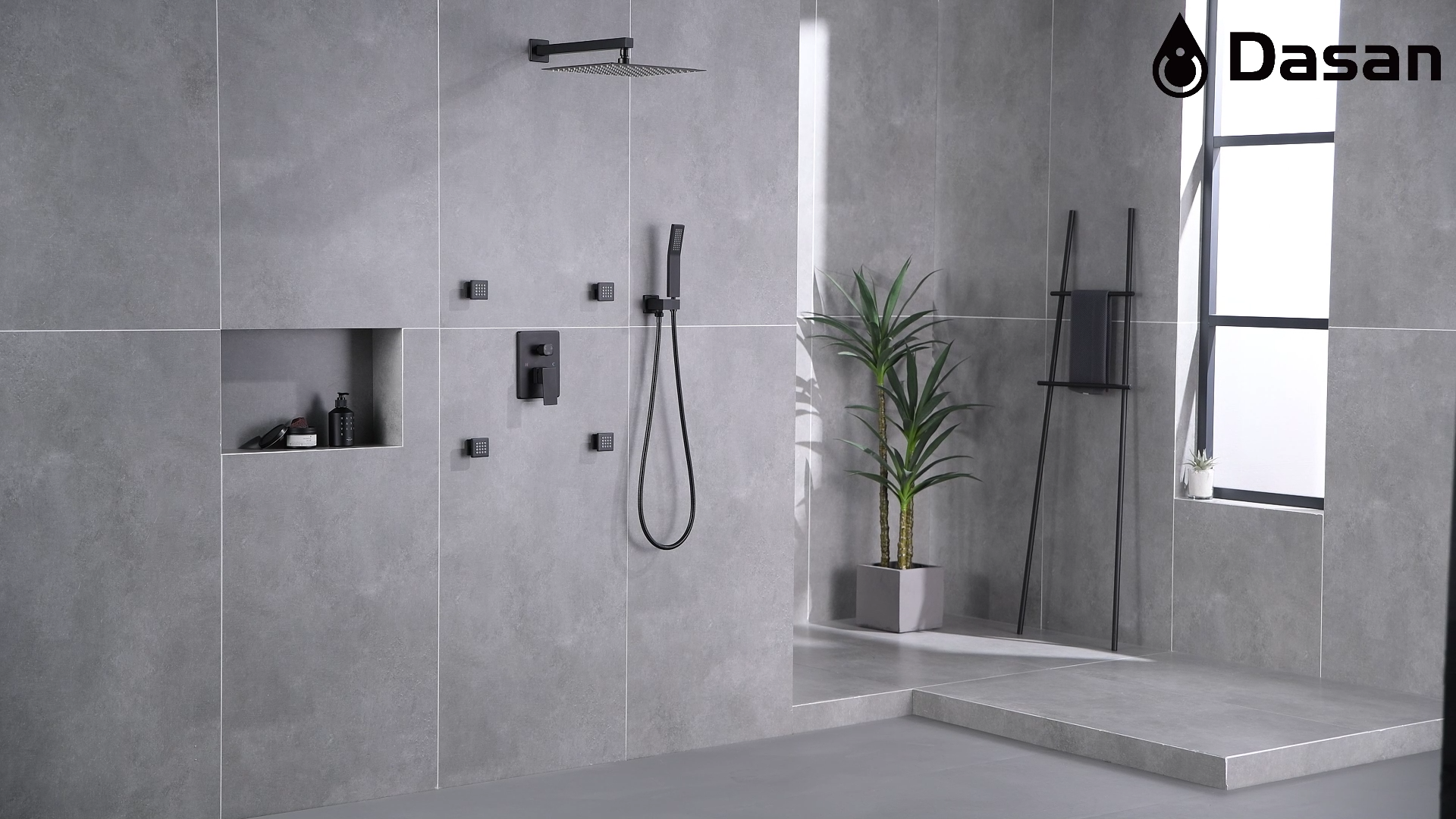 Full Body Rain Shower System with 4 Body Shower Jets & 12