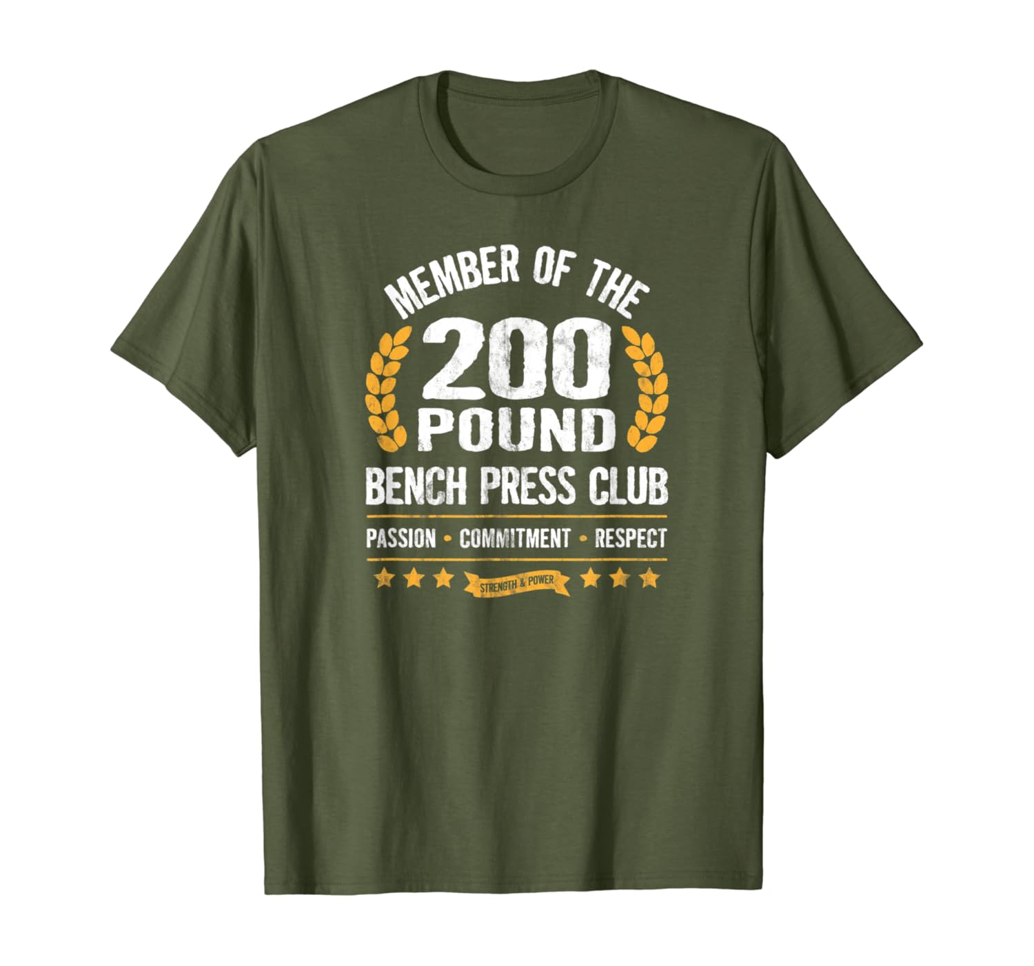 Amazon Com 200 Pound Bench Press Club Strong Men Women Gym T