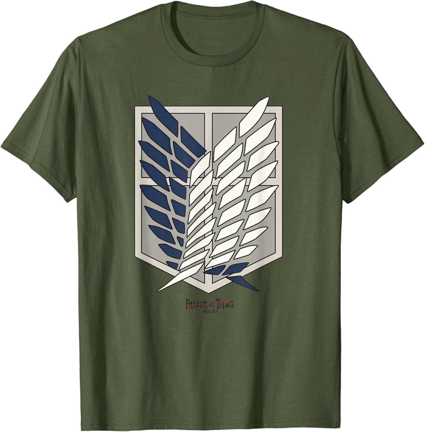 Attack on titan green shirt Clearance