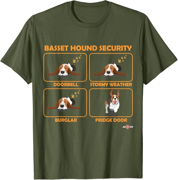 Funny basset hound t shirts Clearance