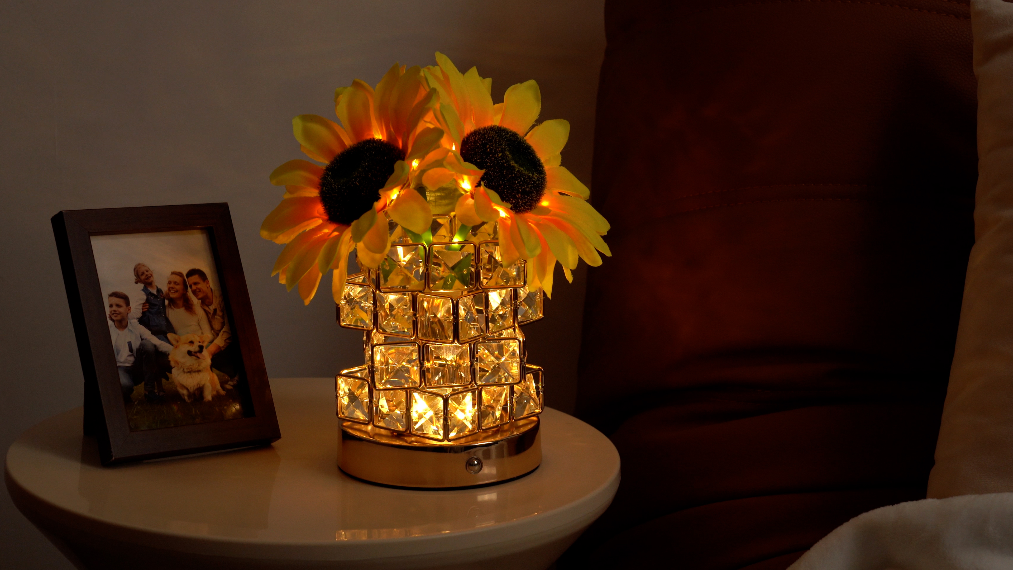 Image of 4000mAh Rechargeable Sunflower Lamp, Unique Gifts for Women | Long-Lasting Battery Life, 3-Color Stepless Dimming Touch Control, Cordless Bedside Night Light, Aesthetic Home Decor