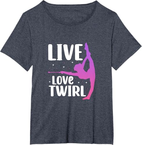 Miniatura 9 de Twirl Baton Twirling Twirler Majorettes T-Shirt Black,Navy Blue,Asphalt Grey,Baby Blue,Cranberry Red,Red,Kelly Green,Brown,Olive Green,Dark Heather