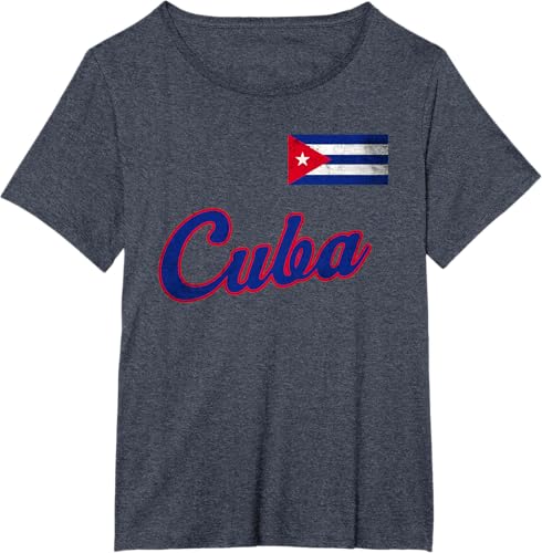 Miniatura 10 de Cuba 2023 Baseball Flag Pride Cubano Beisbol Cuban T-Shirt Black,White,Baby Blue,Silver Grey,Olive Green,Lemon Yellow,Heather Grey,Heather