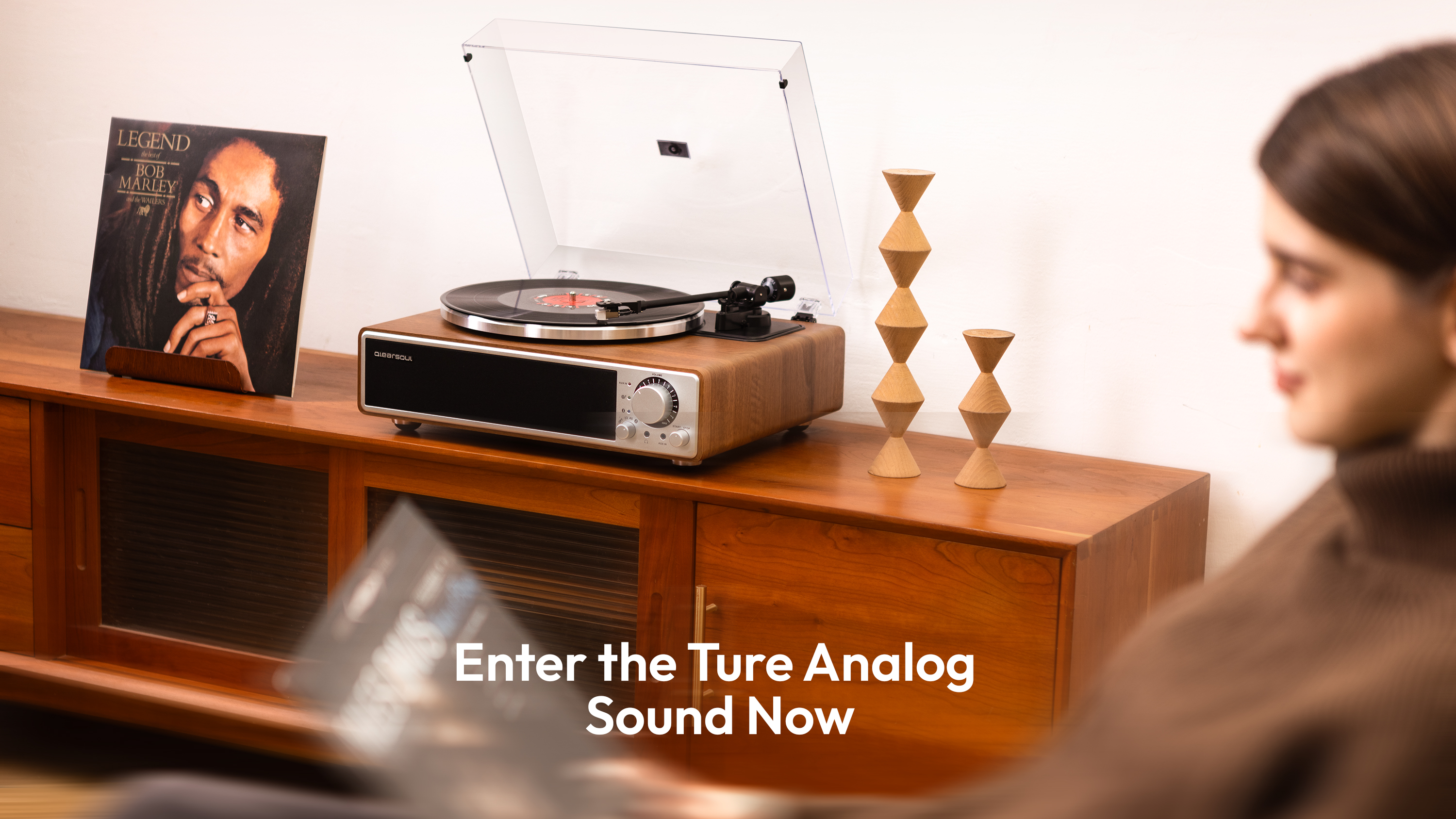 Amazon.com: QLEARSOUL ONE-Q Vinyl Record Player (Black), All-in