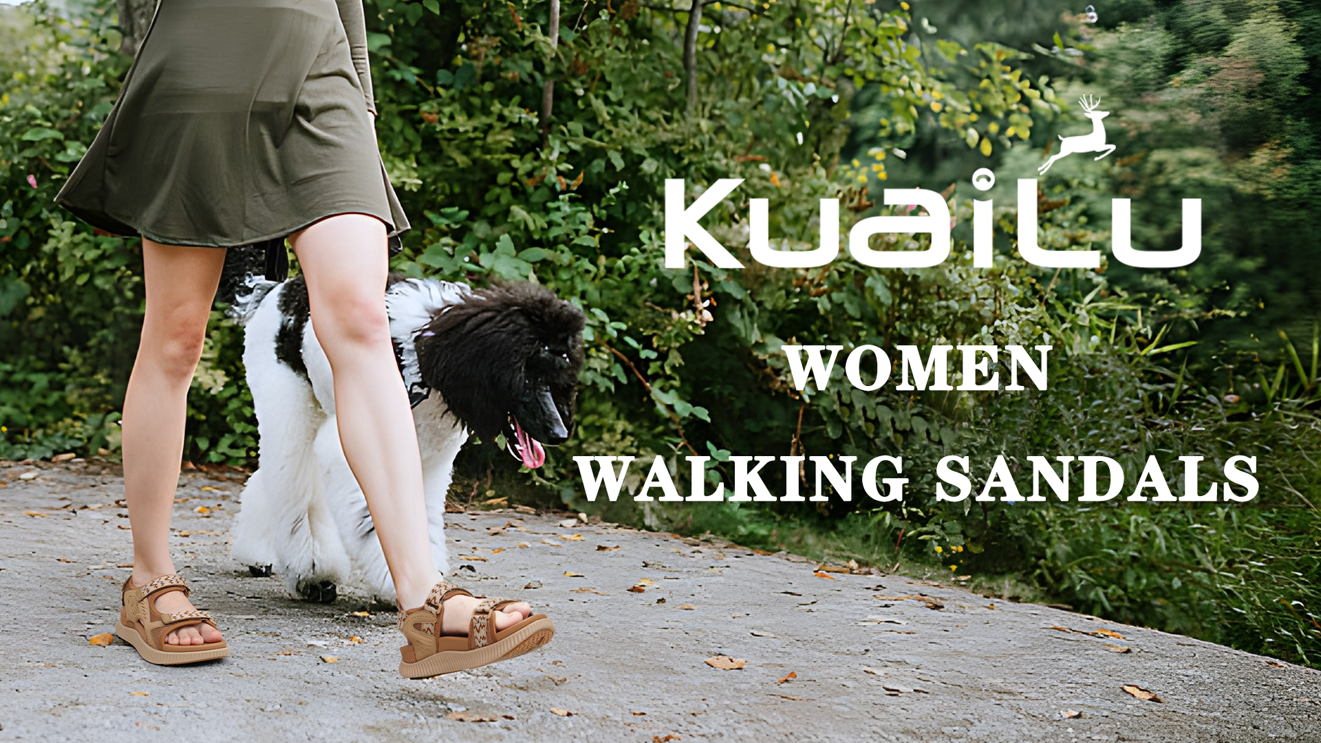 KuaiLu Sandales Randonnée Femme Orthopediques – Antidérapantes, Soutien Voûte Plantaire, Séchage Rapide
