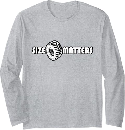 Miniatura 3 de Size Matters Shirt Tire Car Guy shirt Off Road Long Sleeve T-Shirt Black,Navy Blue,Dark Heather Grey,Heather Grey,Royal Blue