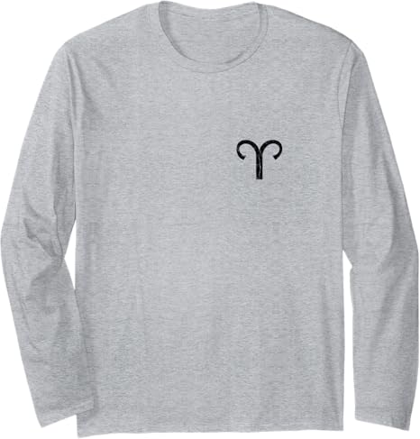 Zodiac Sign Aries (Vintage Black) Aries Long Sleeve T-Shirt