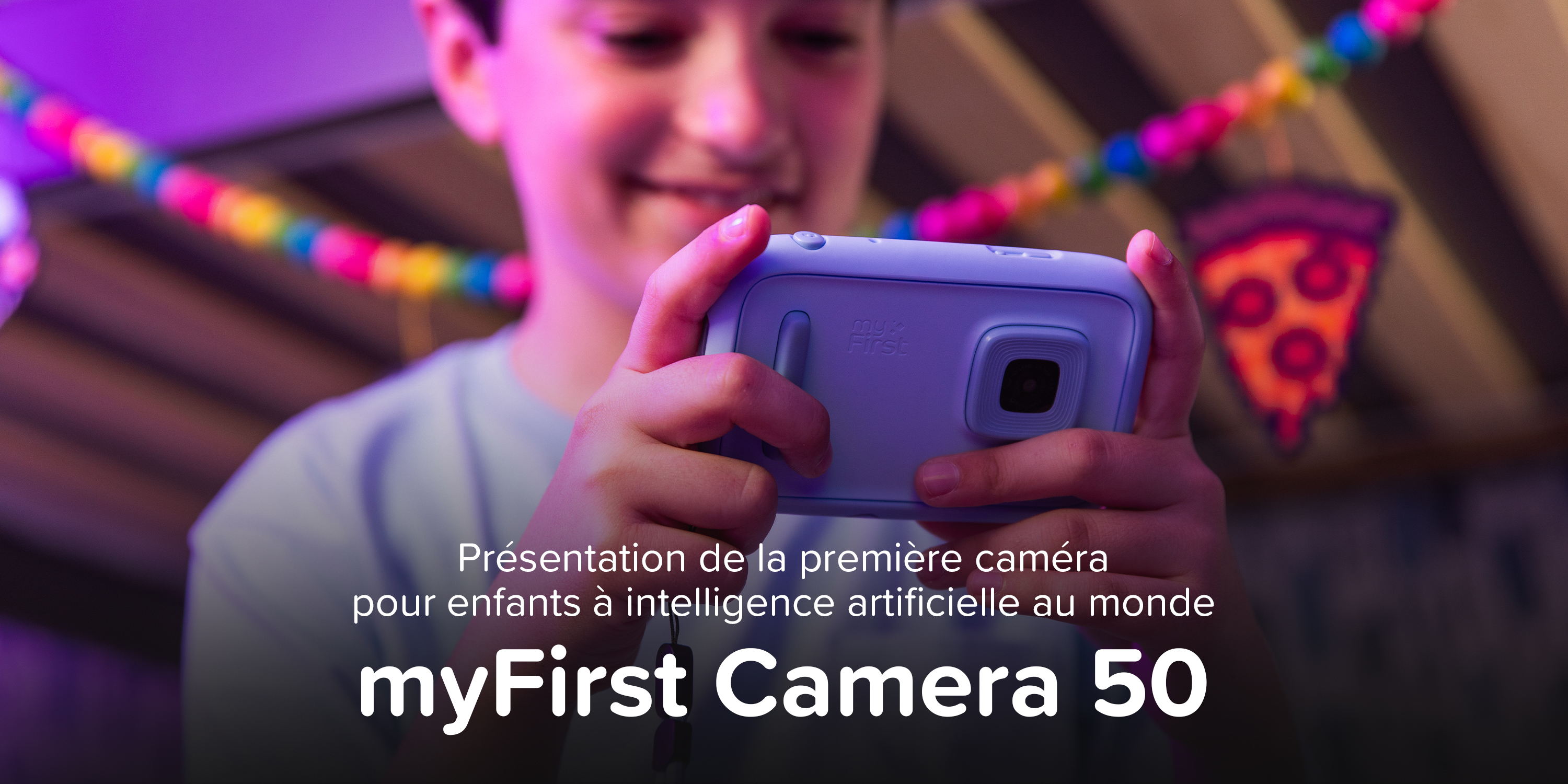 Appareil Photo Enfant MyFirst Camera 50 – 20 MP, Vidéo 1080p, Éditeur IA, Selfie, Contrôle Parental – Cadeau Créatif 4-15 Ans