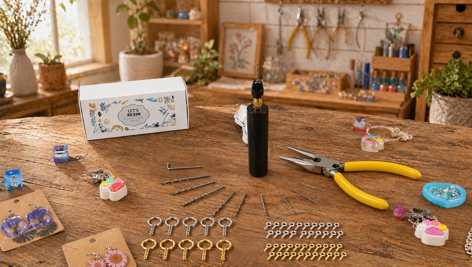 Amazon.com: LET'S RESIN Electric Drill, 74Pcs Mini Drill with 3