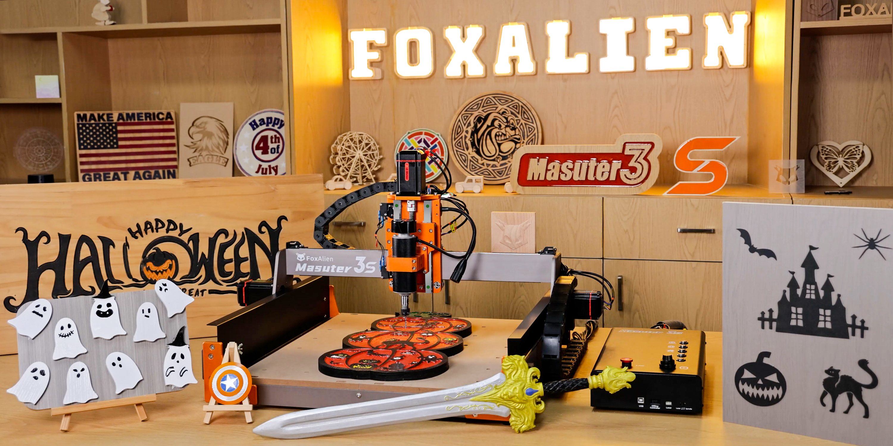 Amazon | FoxAlien Masuter 3S CNC ルーターマシン、3軸彫刻フライス盤