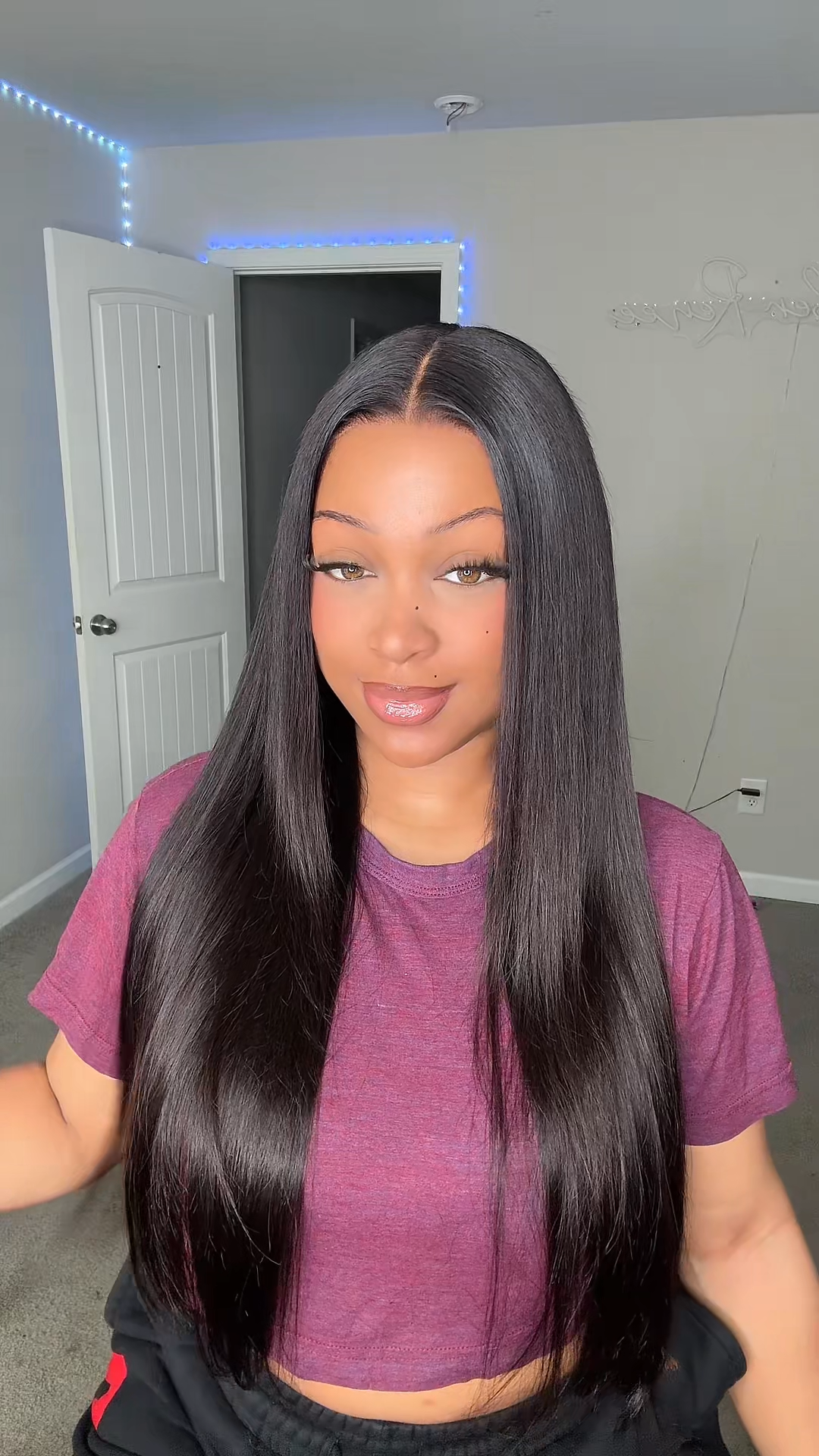 Amazon.com : Pizazz 13x6 Straight Drawstring Wig Human Hair  display picture 1