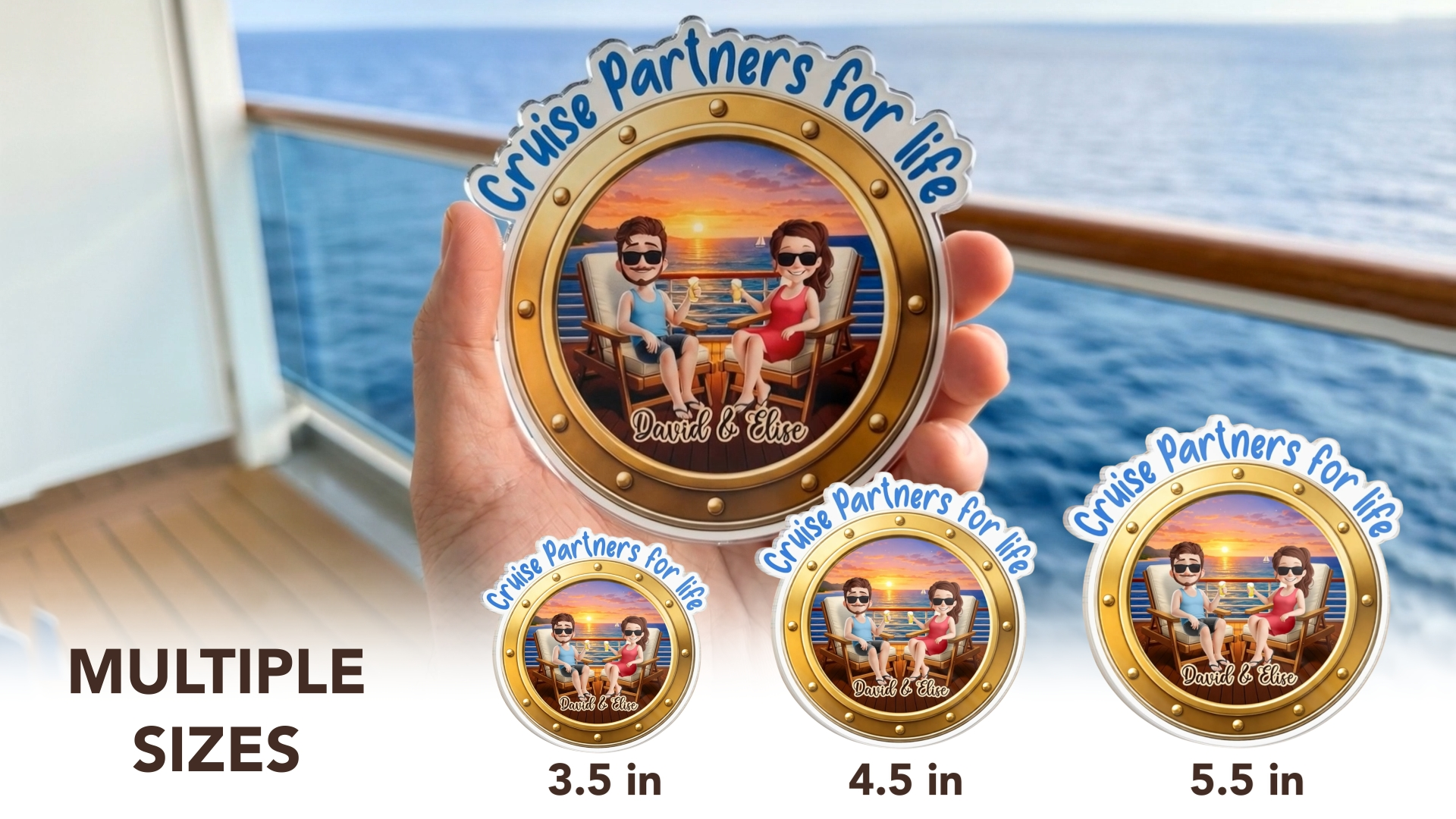 Imán Decorativo para Puerta de Crucero Personalizado miniatura 7