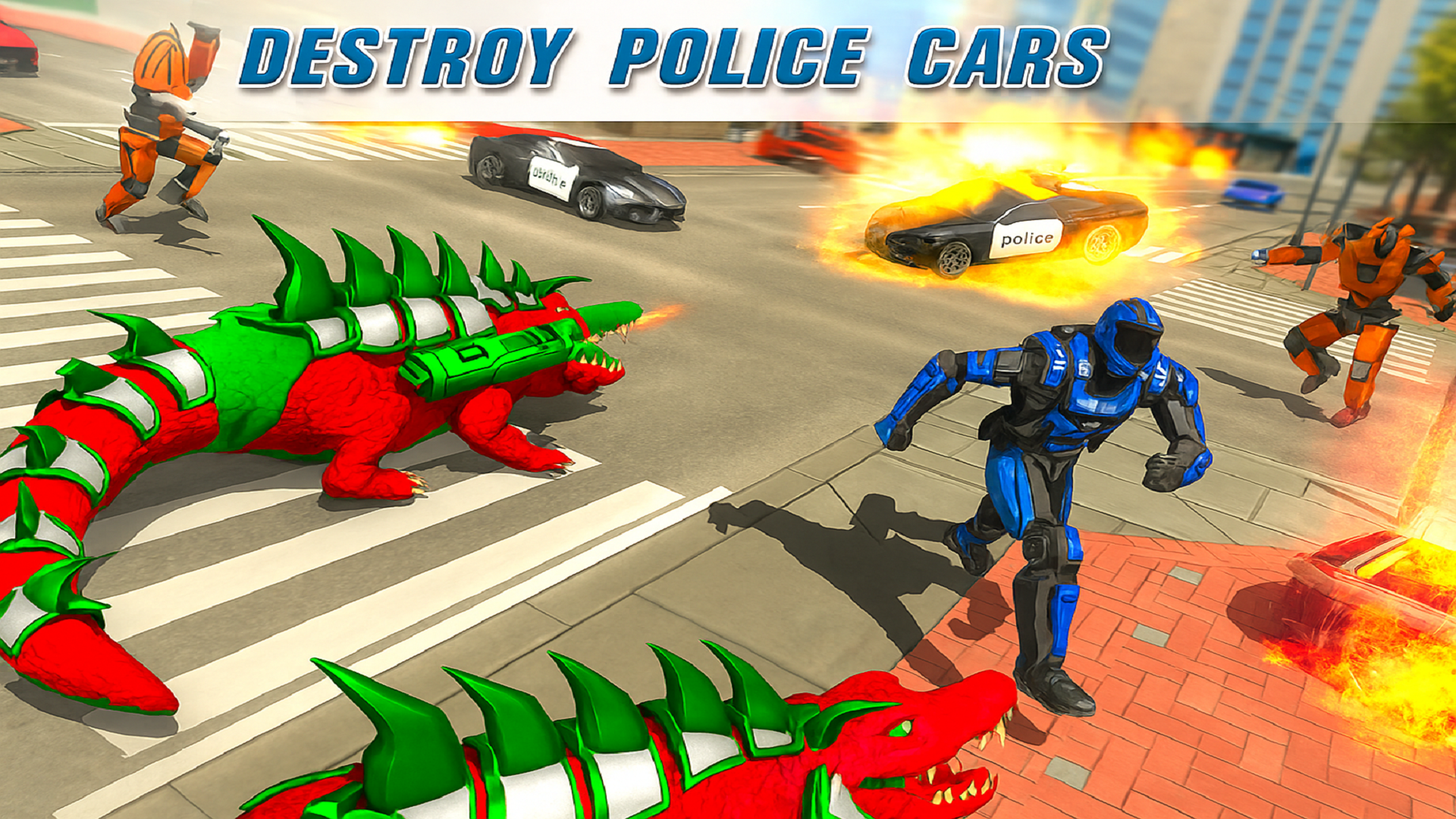 Robot Crocodile Fighting Game - Transform into Car and Robot - App on ...
