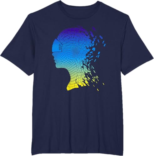 Miniatura 18 de Camiseta con diseño de auriculares de realidad virtual de VR Fans, Negro, S Negro,Azul Marino,Azul Pastel,Plateado,Limón