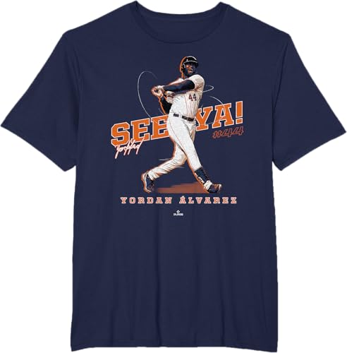 Miniatura 4 de See Ya! Yordan Alvarez Houston MLBPA T-Shirt Black,Navy Blue,Dark Heather Grey,Heather Grey,Orange