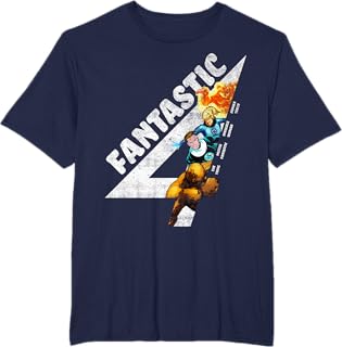Fantastic Four Group Shot Logo Fill T-Shirt