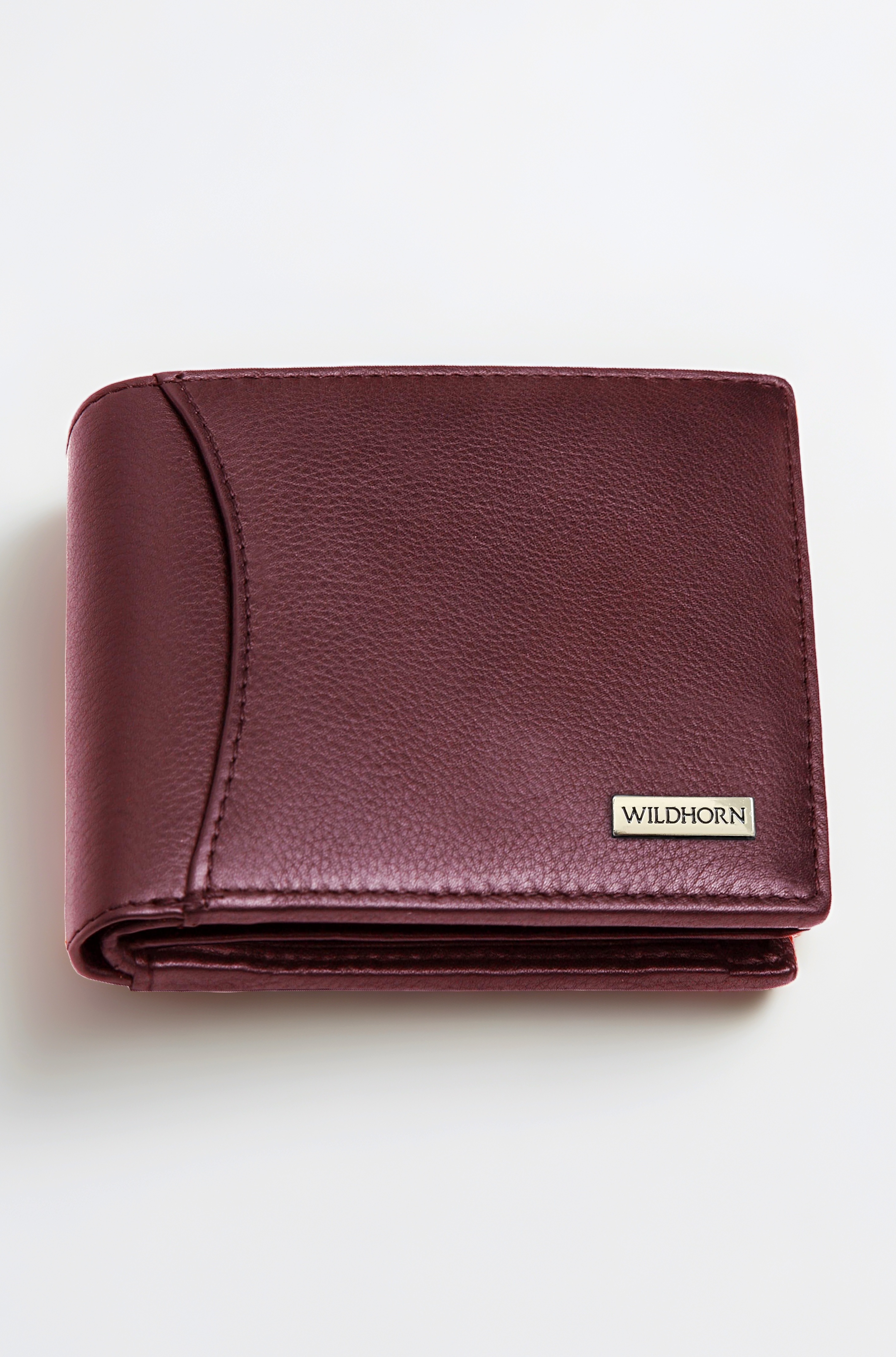 Rfid Protected Leather Wallet For Men, Maroon