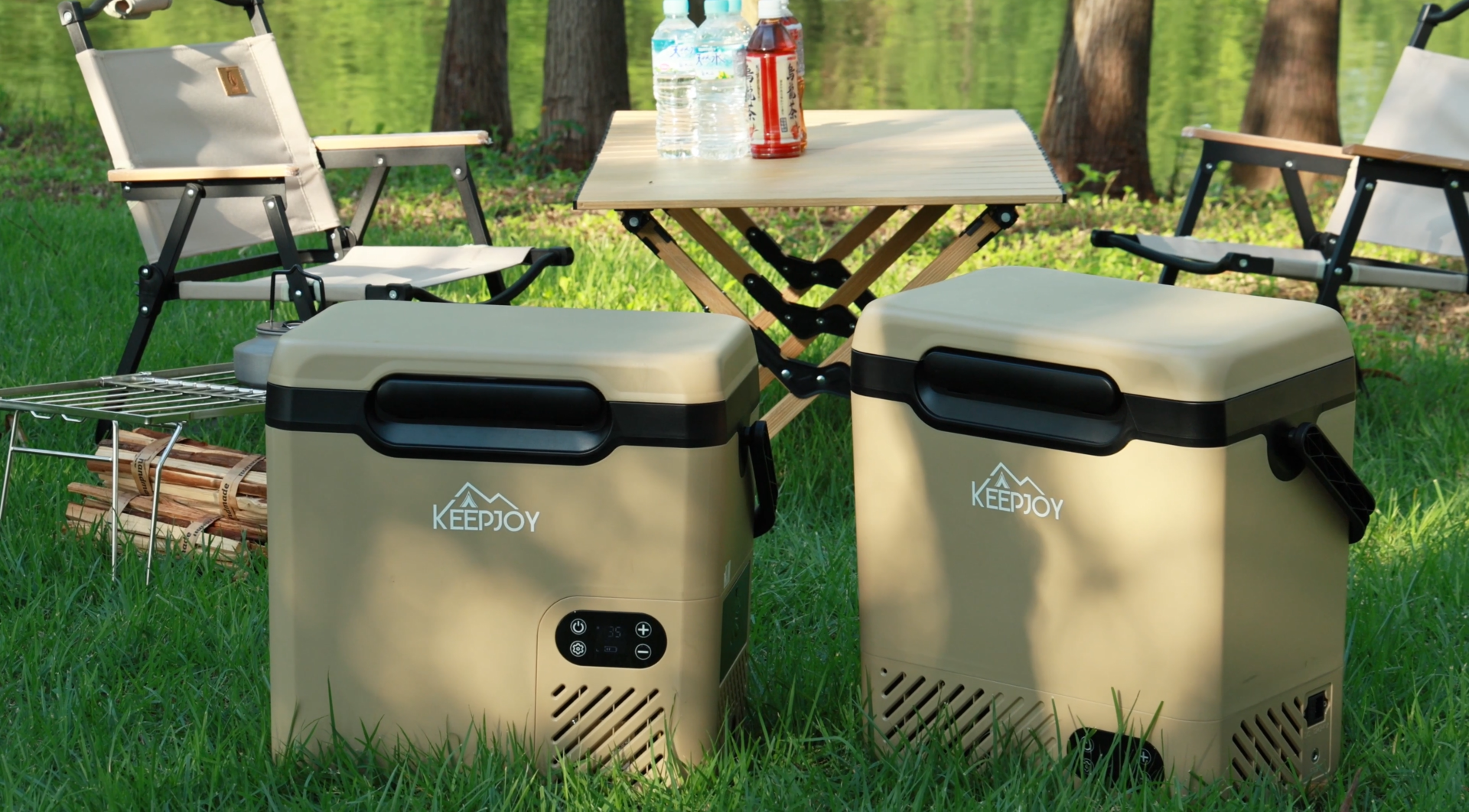 Amazon.co.jp: KEEPJOY 車載冷蔵庫 ポータブル冷蔵庫 18L 急速冷蔵冷凍
