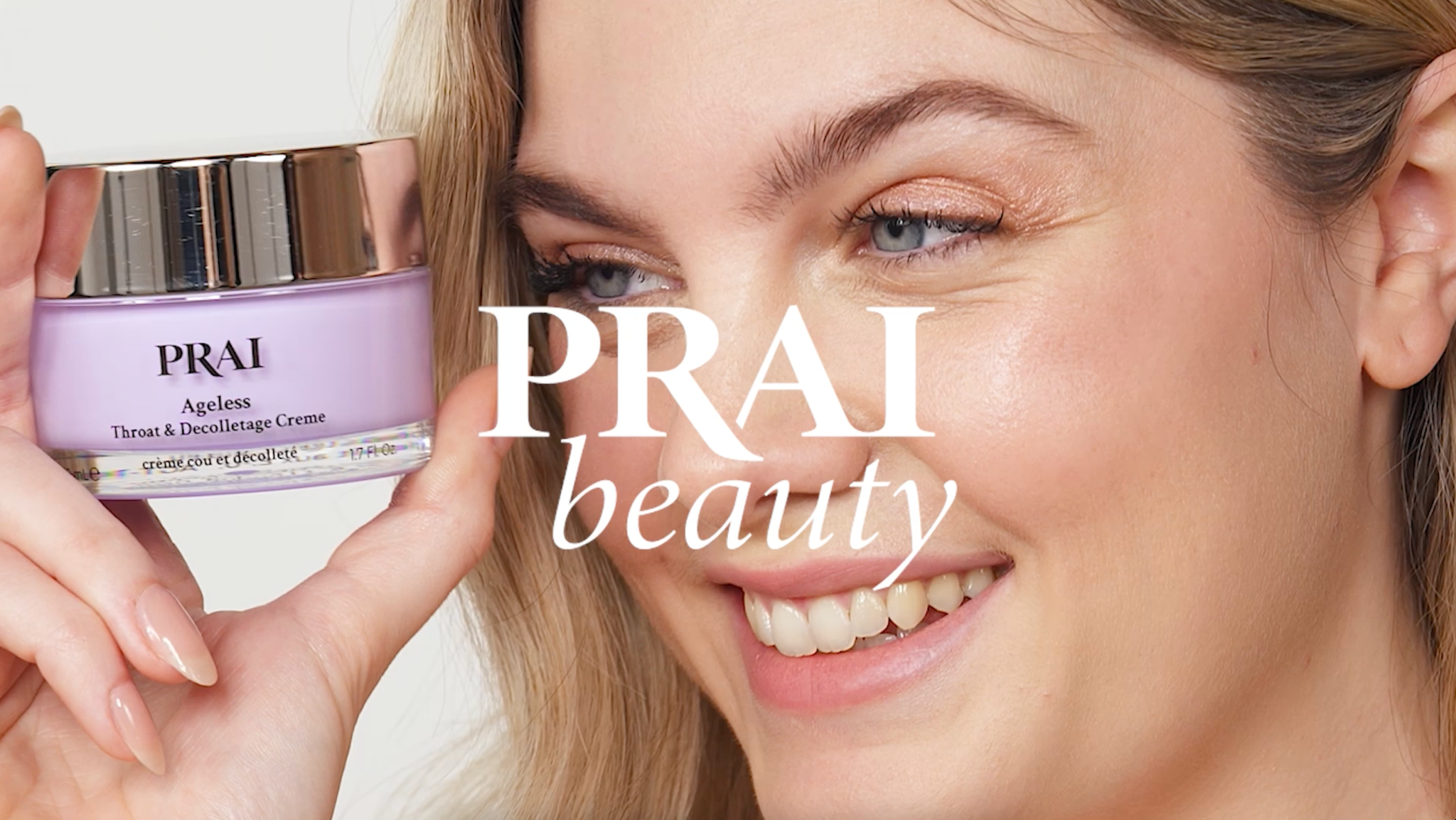 POLA エクスフォリエーター　EMS&ディープクリエイト PRAI Ageless Throat & Decolletage Creme 100ml - Rose Sparkle Jar