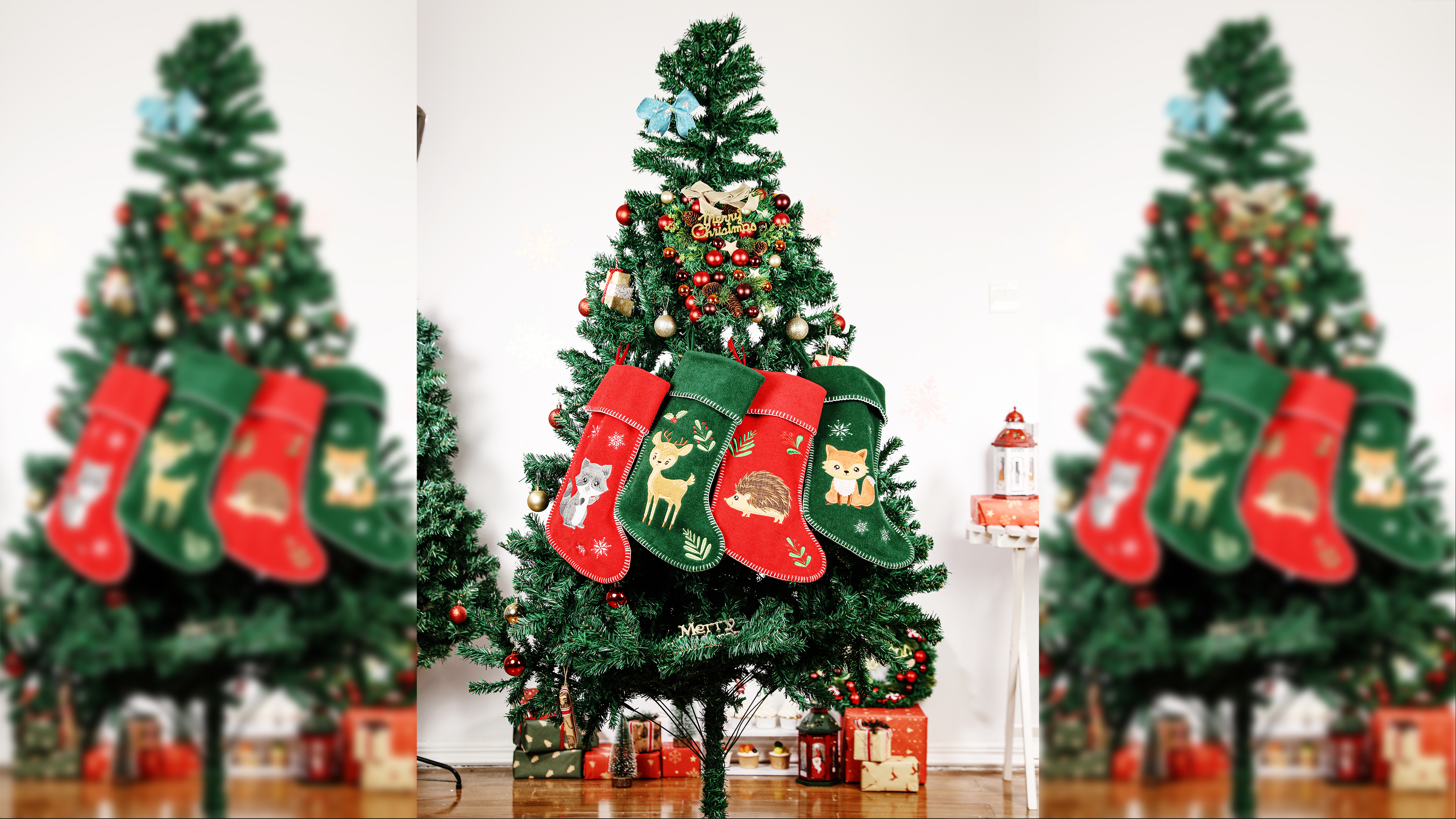 Amazon.com: Serencatcher 4pcs Woodland Animal Christmas