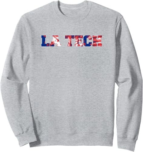 Miniatura 3 de Louisiana Tech Bulldogs Tie-Dye Sweatshirt Black,Dark Heather Grey,Heather Grey