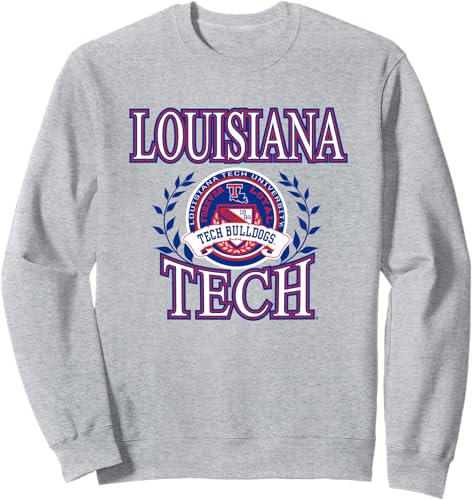 Miniatura 3 de Louisiana Tech Bulldogs Laurels Logo - Sudadera con licencia oficial, Negro - Negro,Jaspeado Oscuro,Gris Jaspeado