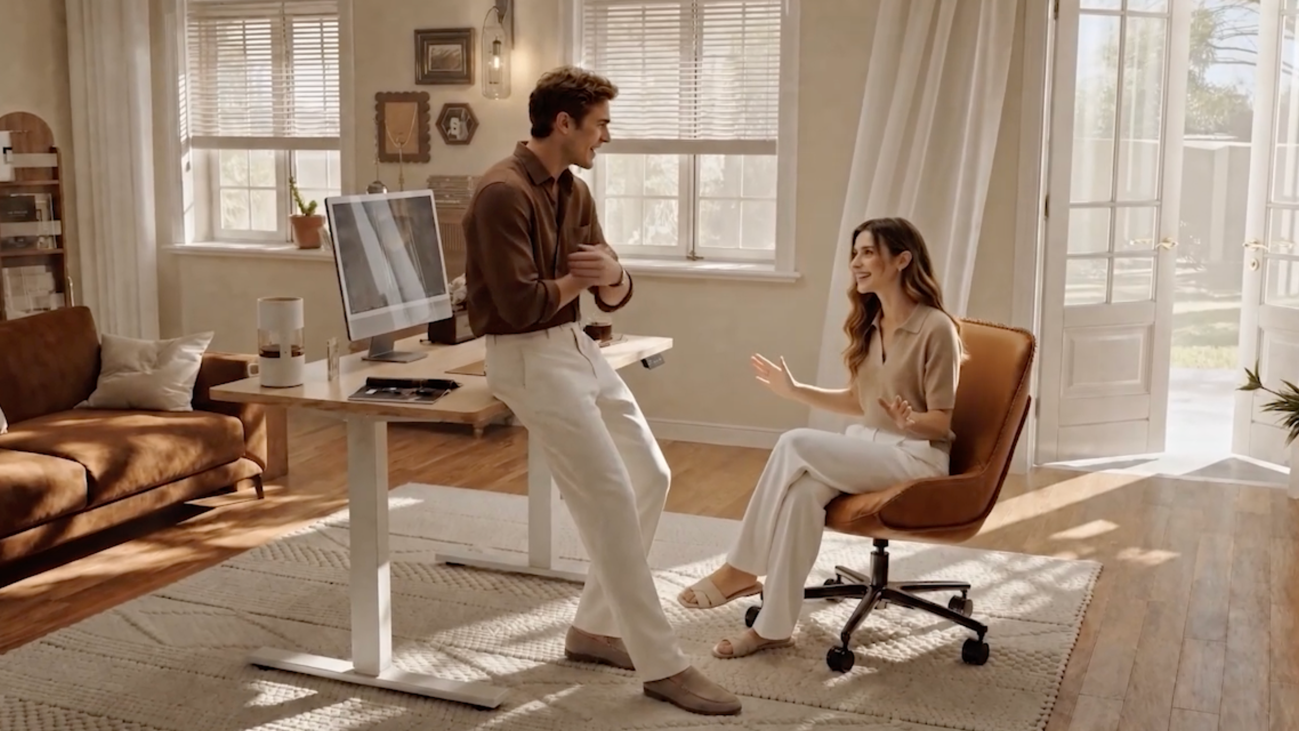 Amazon.com: FEZIBO Electric Standing Desk, 55 × 28 Inches Height