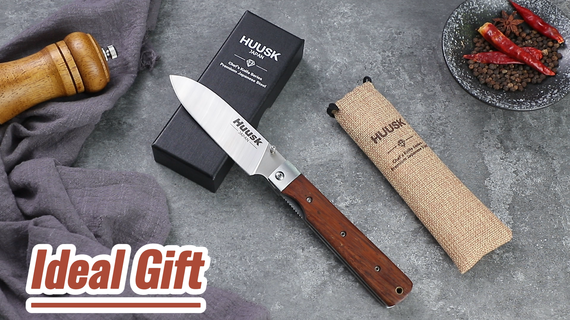 Amazon.com: Huusk Folding Chef Pocket Knife-Japanese Santoku Knive